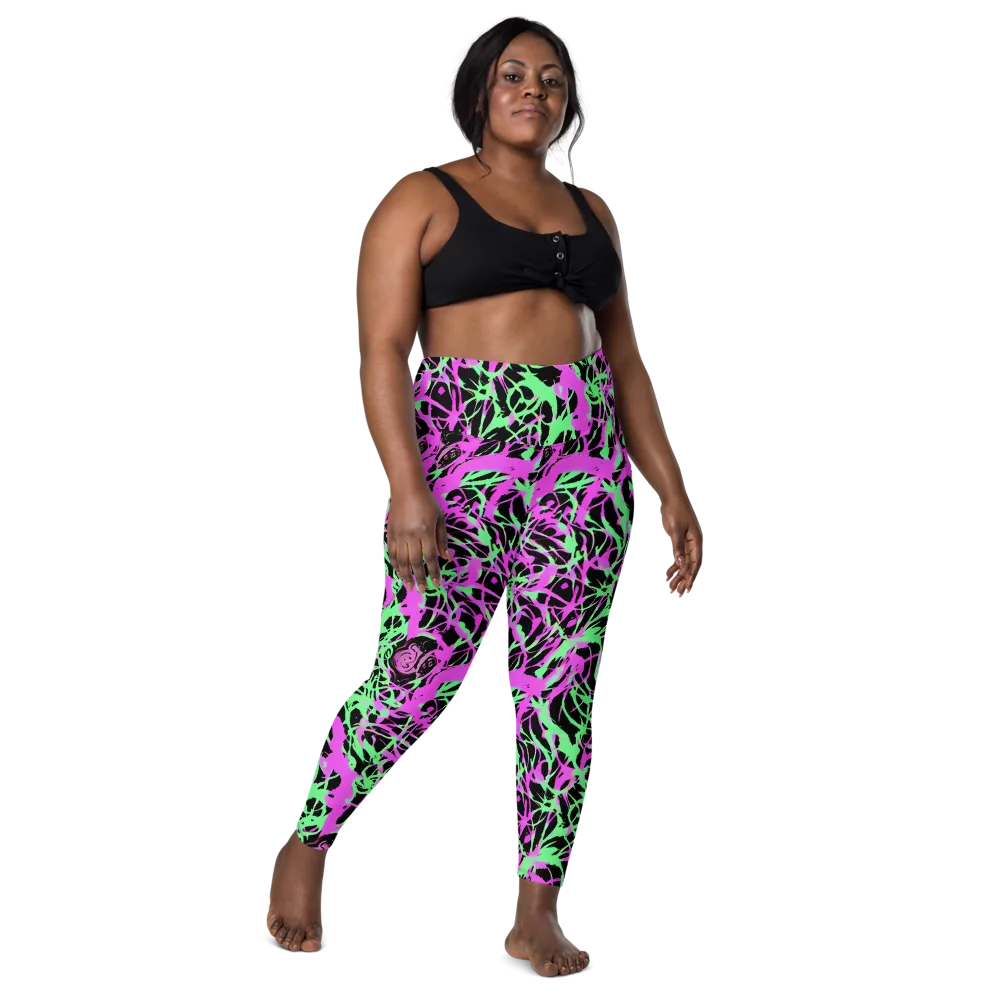 Neon Thorn on Leggings with Pockets — Front