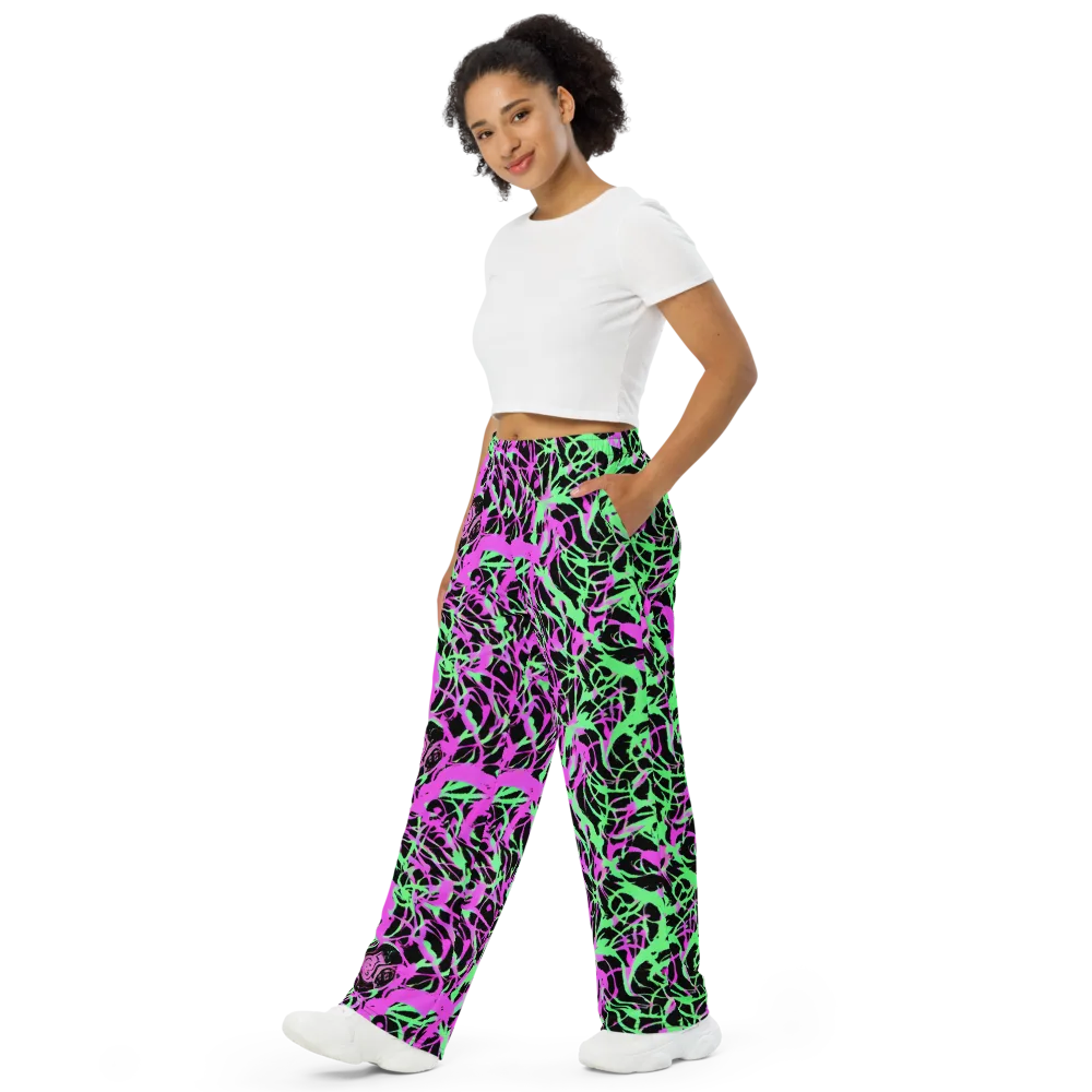 Neon Thorn on Wide-Leg Pants — Left Front