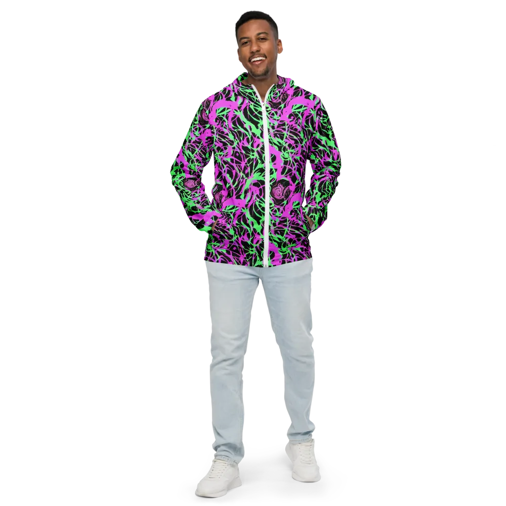 Neon Thorn on Men's Windbreaker — Front