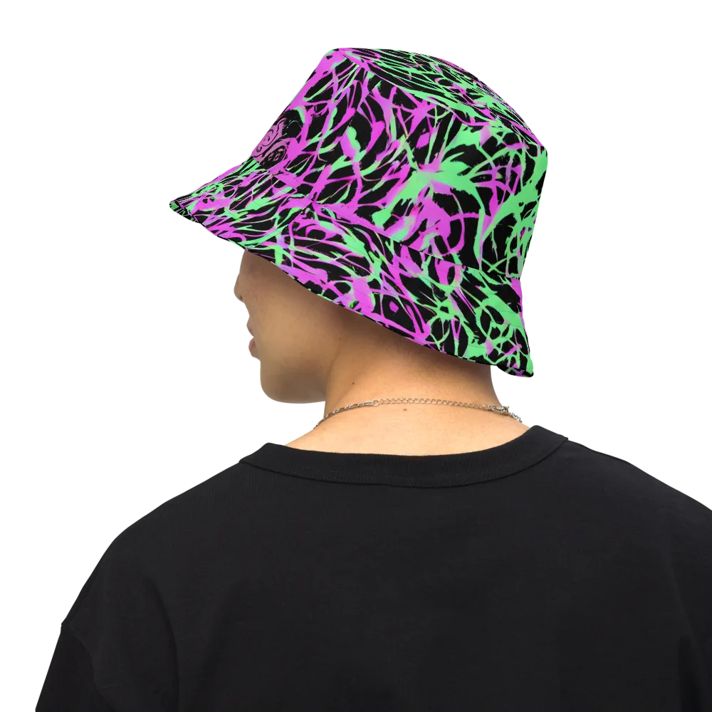 Neon Thorn on Reversible Bucket Hat — Back Inside
