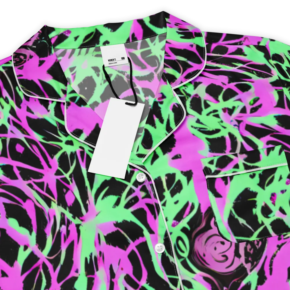 Neon Thorn on Women's Short Sleeve Pajama Top — Product details