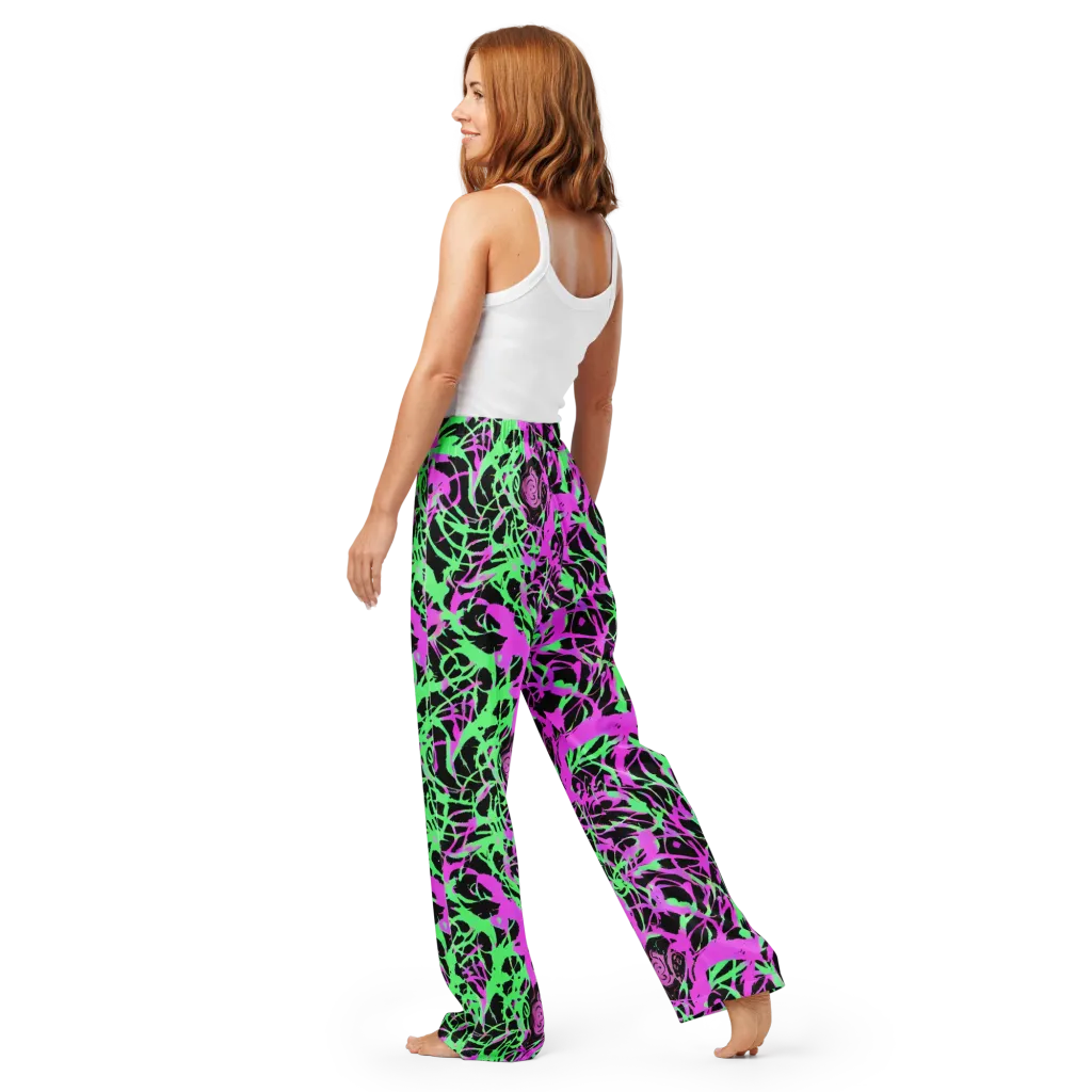 Neon Thorn on Women's Pajama Pants — Back