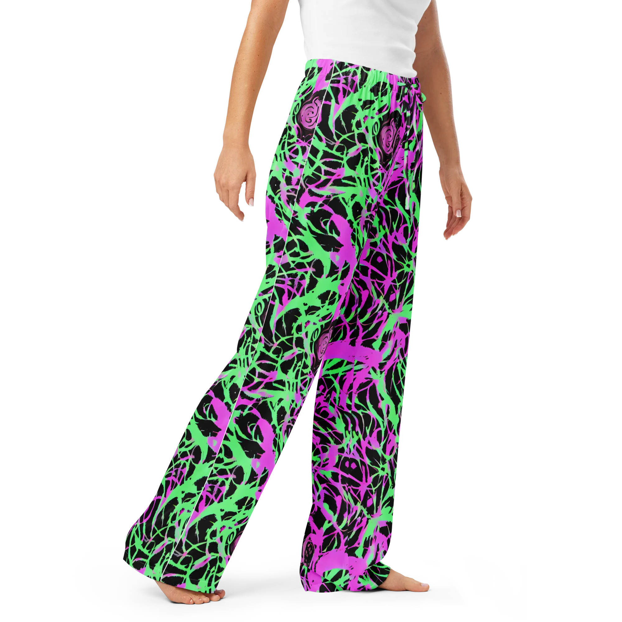 Neon Thorn on Women's Pajama Pants — Right Front