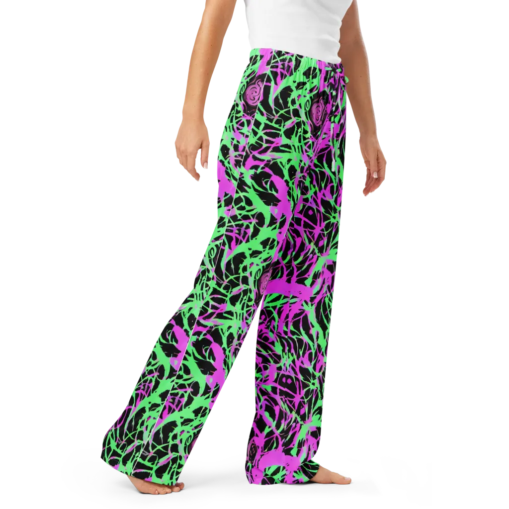 Neon Thorn on Women's Pajama Pants — Right Front
