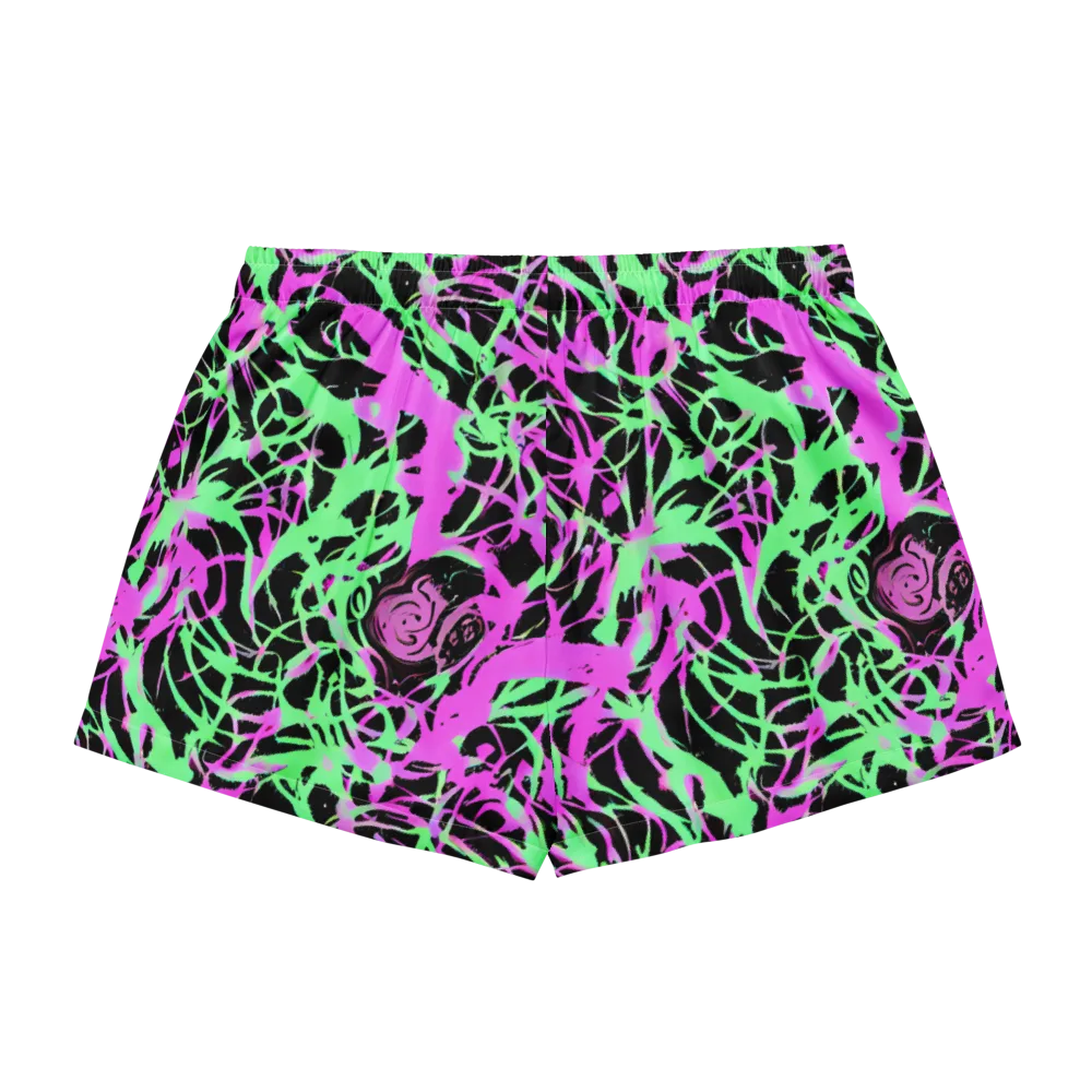 Neon Thorn on Women's Pajama Shorts — Back