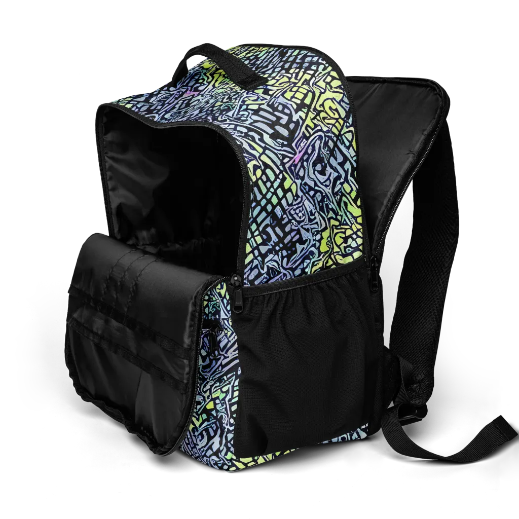 Ultraviolet Grid on Utility Backpack — Product details 2