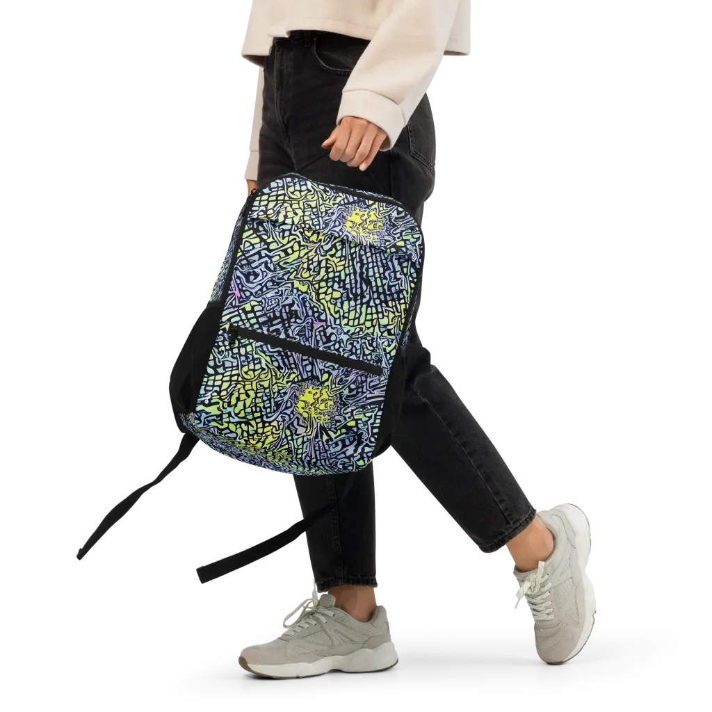 Ultraviolet Grid on Utility Backpack — Front