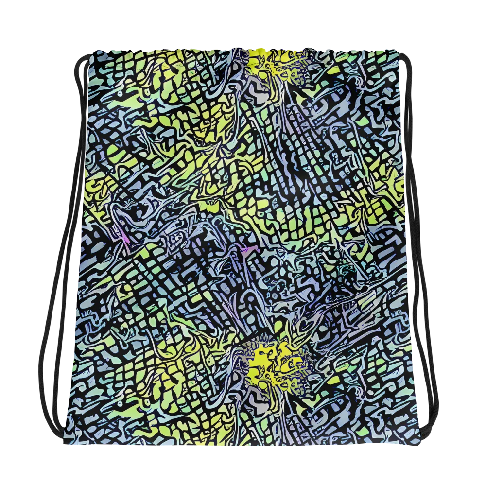 Ultraviolet Grid on Drawstring Bag — Photo