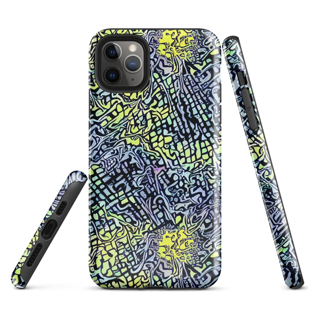 Ultraviolet Grid on Tough Case for iPhone® — Front
