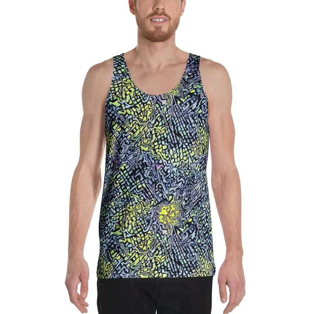 Ultraviolet Grid on Men's Tank Top — Front