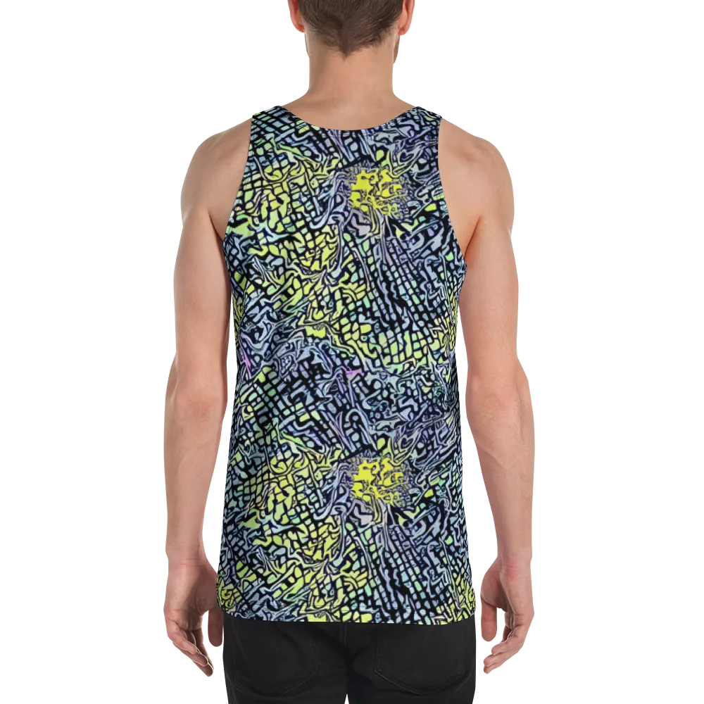 Ultraviolet Grid on Men's Tank Top — Back