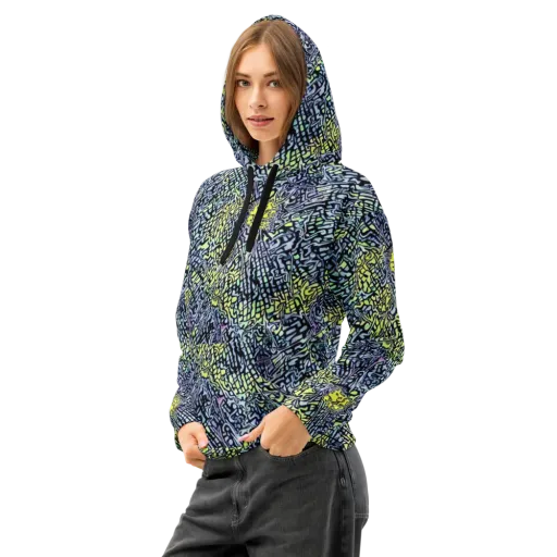 Ultraviolet Grid on a Cotton Hoodie