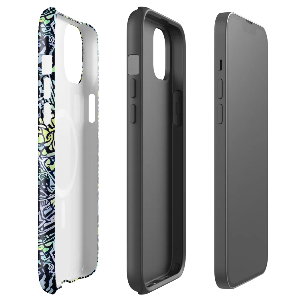 Ultraviolet Grid on MagSafe Tough Case for iPhone® — Front