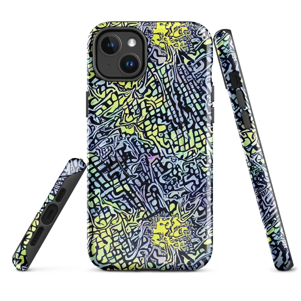 Ultraviolet Grid on MagSafe Tough Case for iPhone® — Front