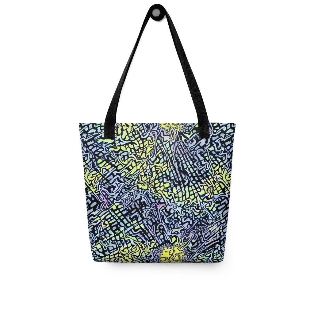 Ultraviolet Grid on Tote Bag — Front