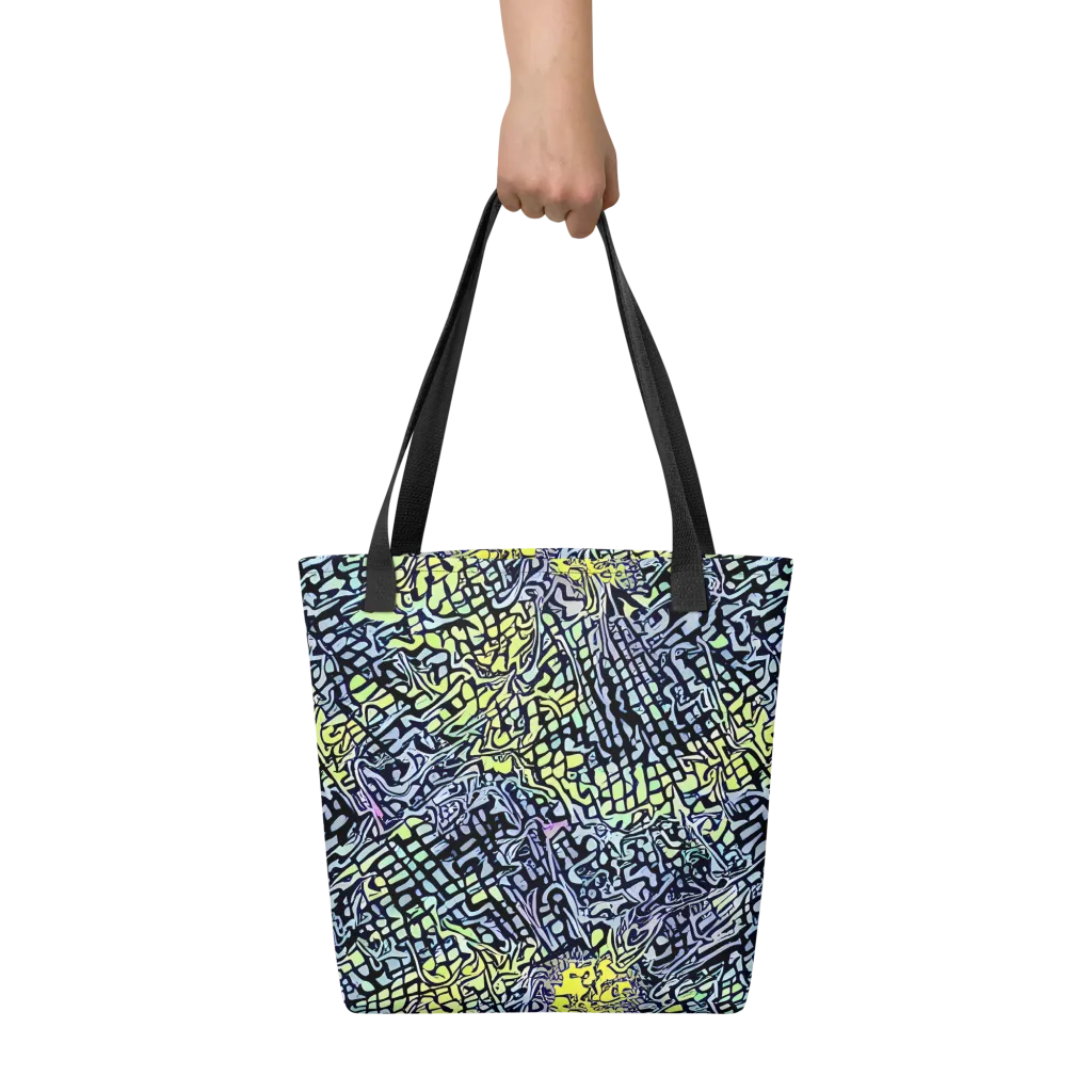 Ultraviolet Grid on Tote Bag — Front