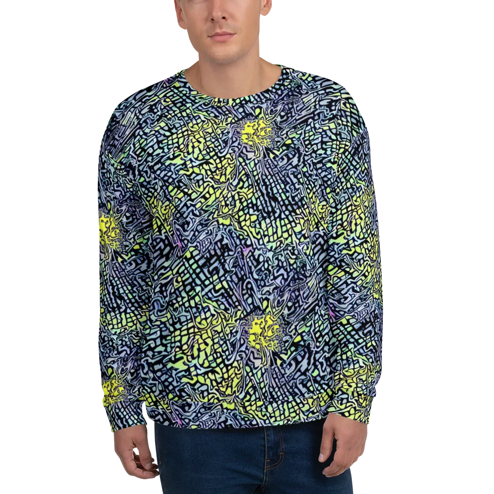 Ultraviolet Grid on Sweatshirt — Front