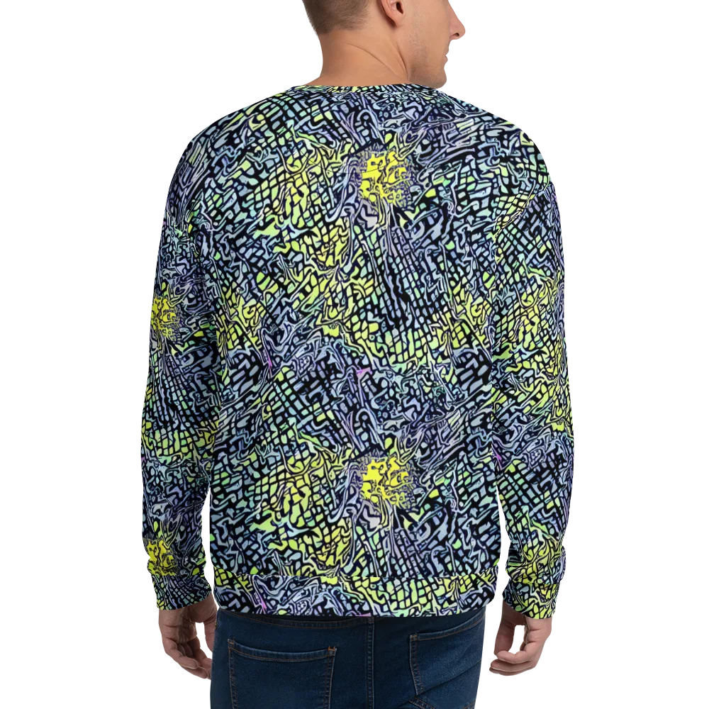 Ultraviolet Grid on Sweatshirt — Back