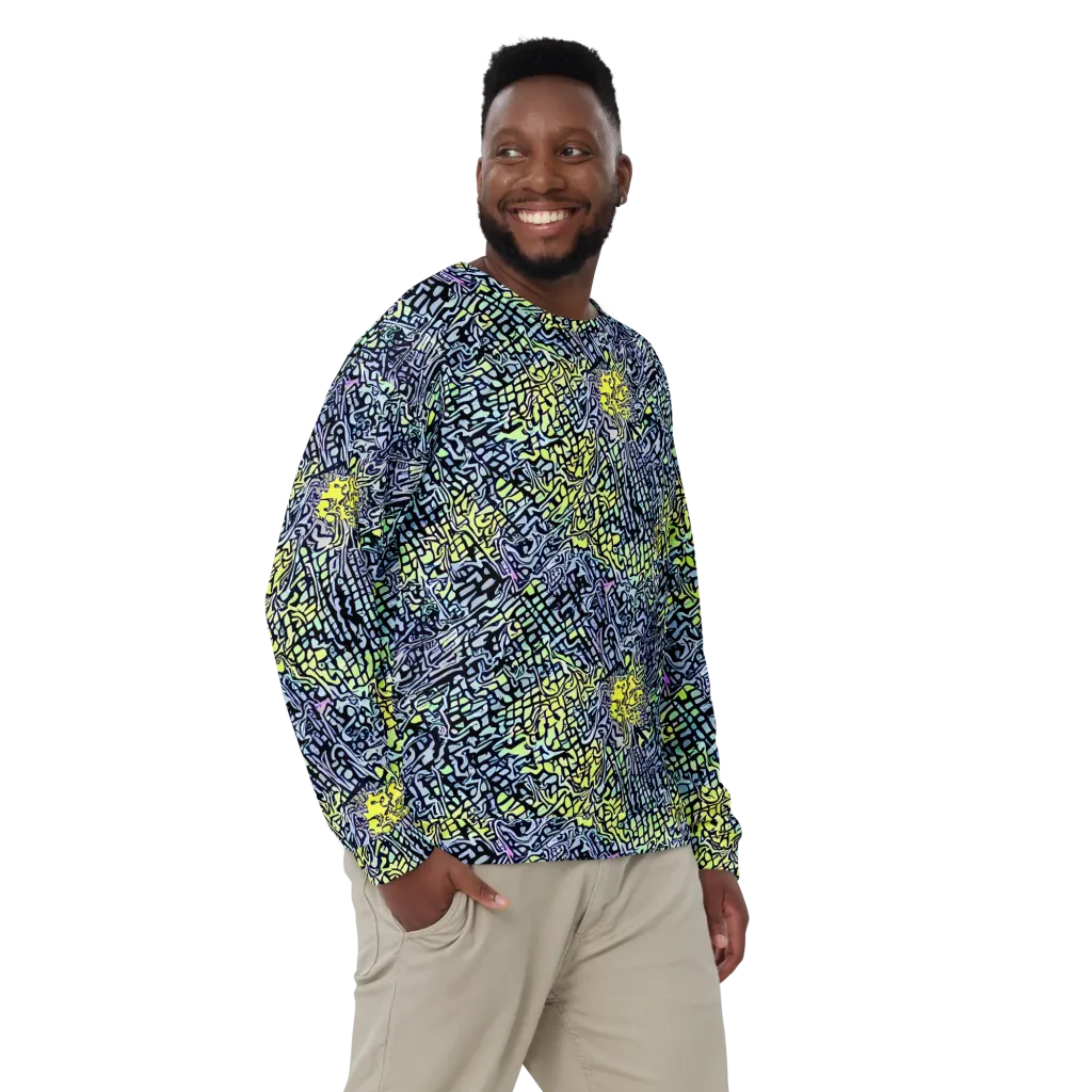 Ultraviolet Grid on Sweatshirt — Front