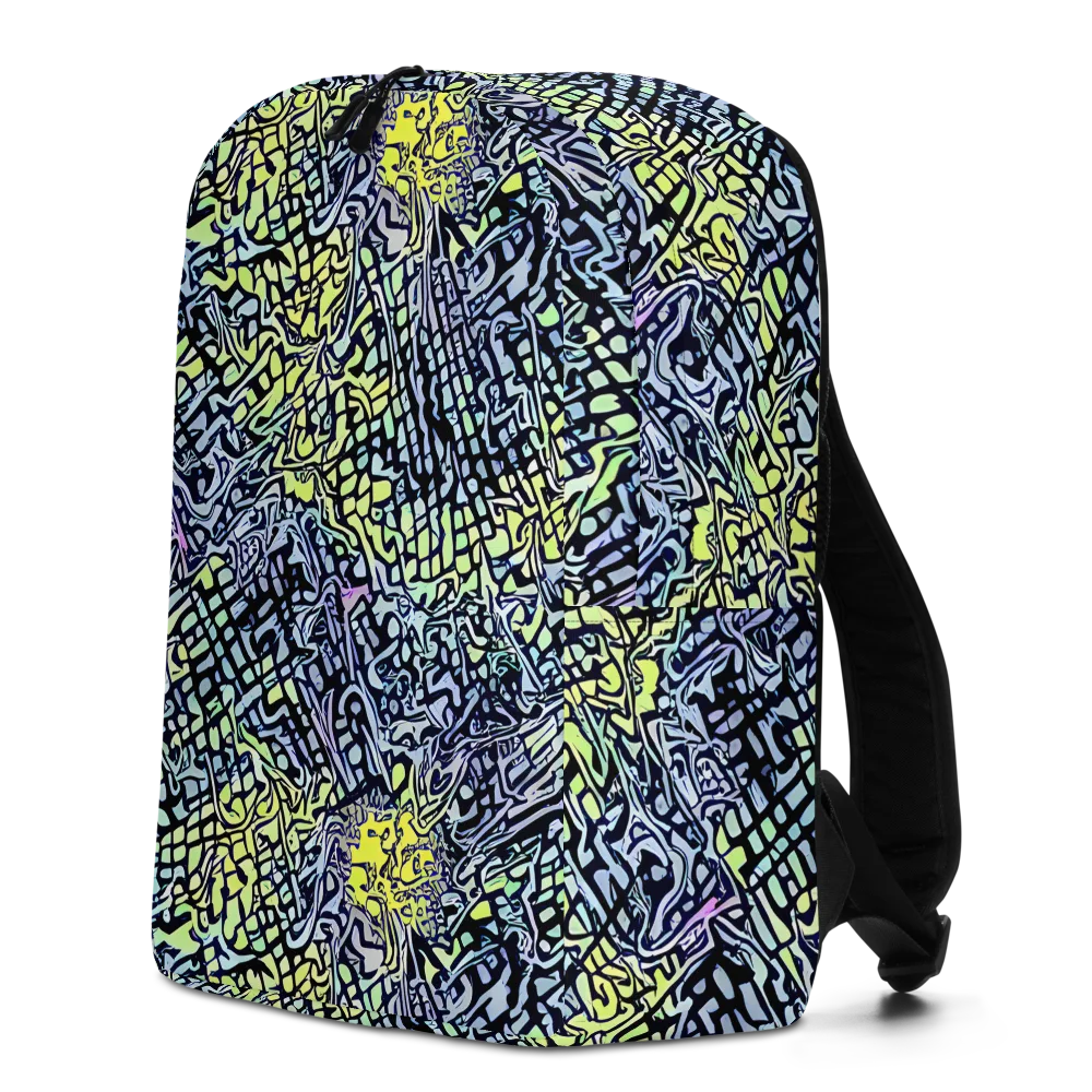 Ultraviolet Grid on Minimalist Backpack — Left