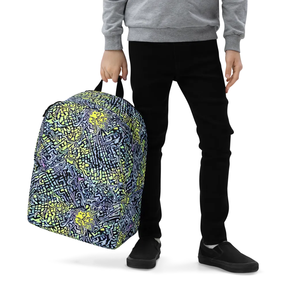 Ultraviolet Grid on Minimalist Backpack — Zoomed-in