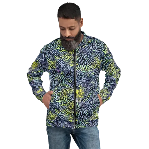 Ultraviolet Grid on a Bomber Jacket
