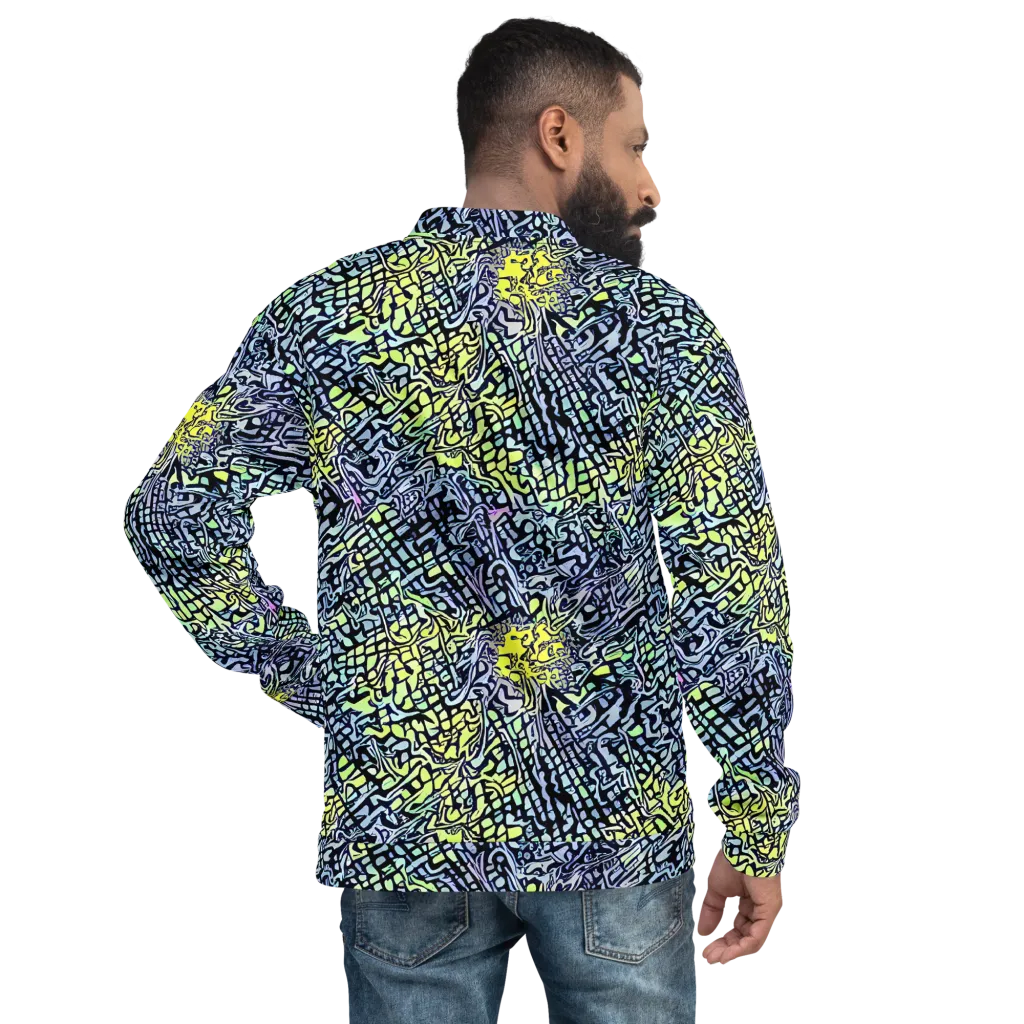 Ultraviolet Grid on Bomber Jacket — Back