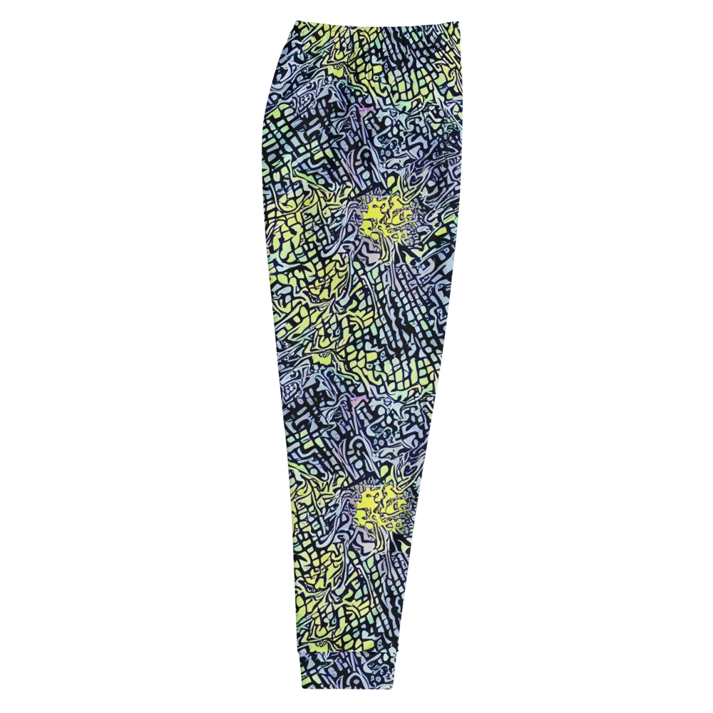 Ultraviolet Grid on Men's Joggers — Right