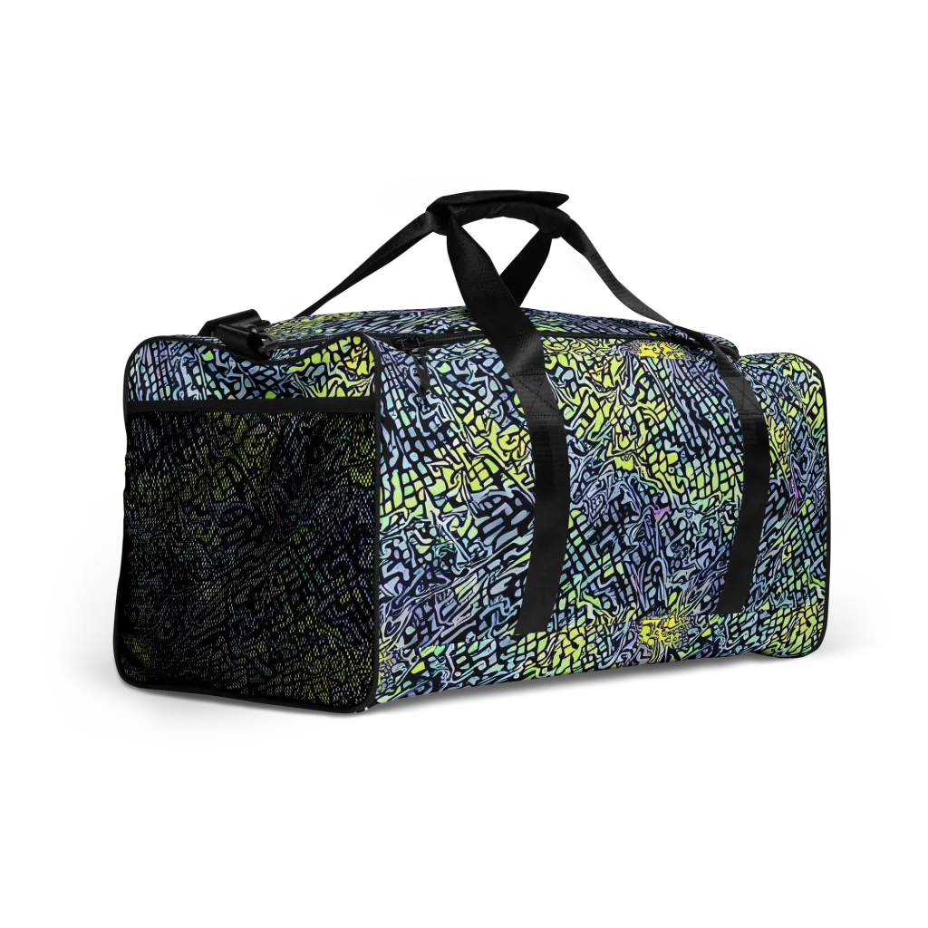 Ultraviolet Grid on Duffle Bag — Right Front