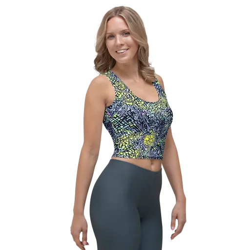 Ultraviolet Grid on a Crop Top