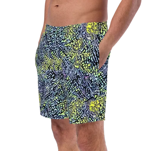 Ultraviolet Grid on a Swim Trunks