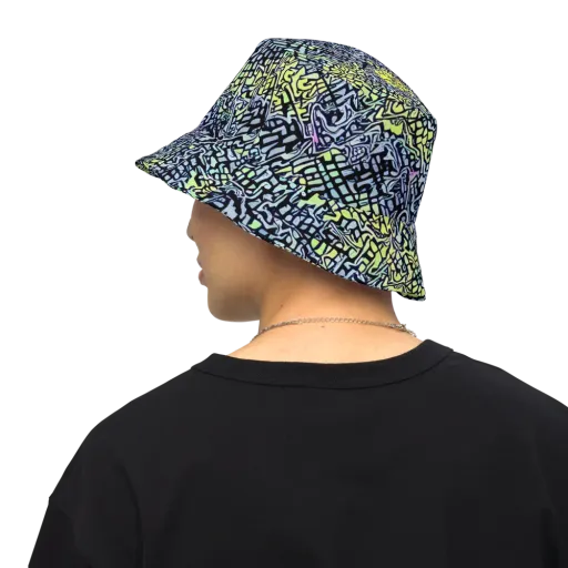 Ultraviolet Grid on a Reversible Bucket Hat