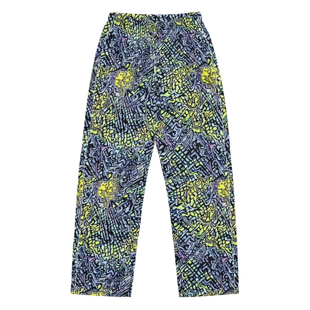 Ultraviolet Grid on Women's Pajama Pants — Front