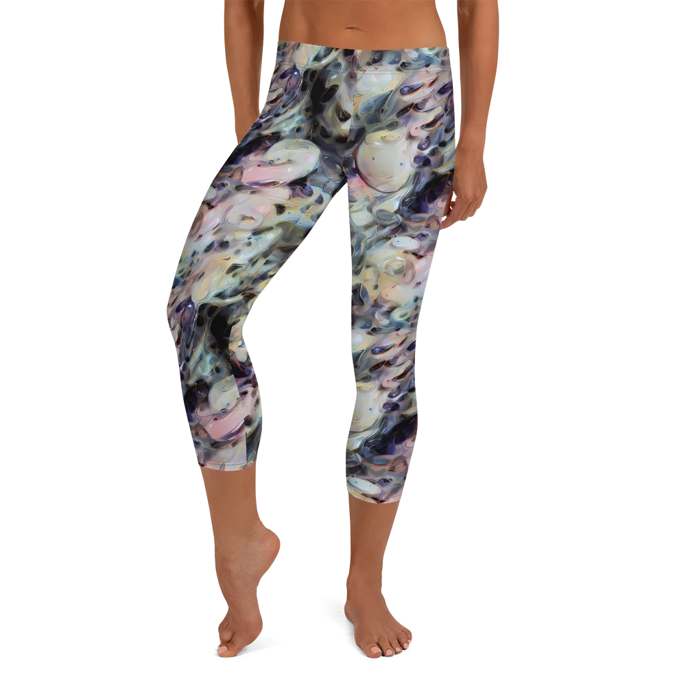 Opaline Drift on Capri Leggings — Front