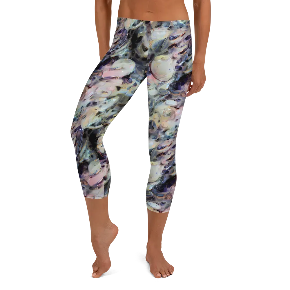 Opaline Drift on Capri Leggings — Front