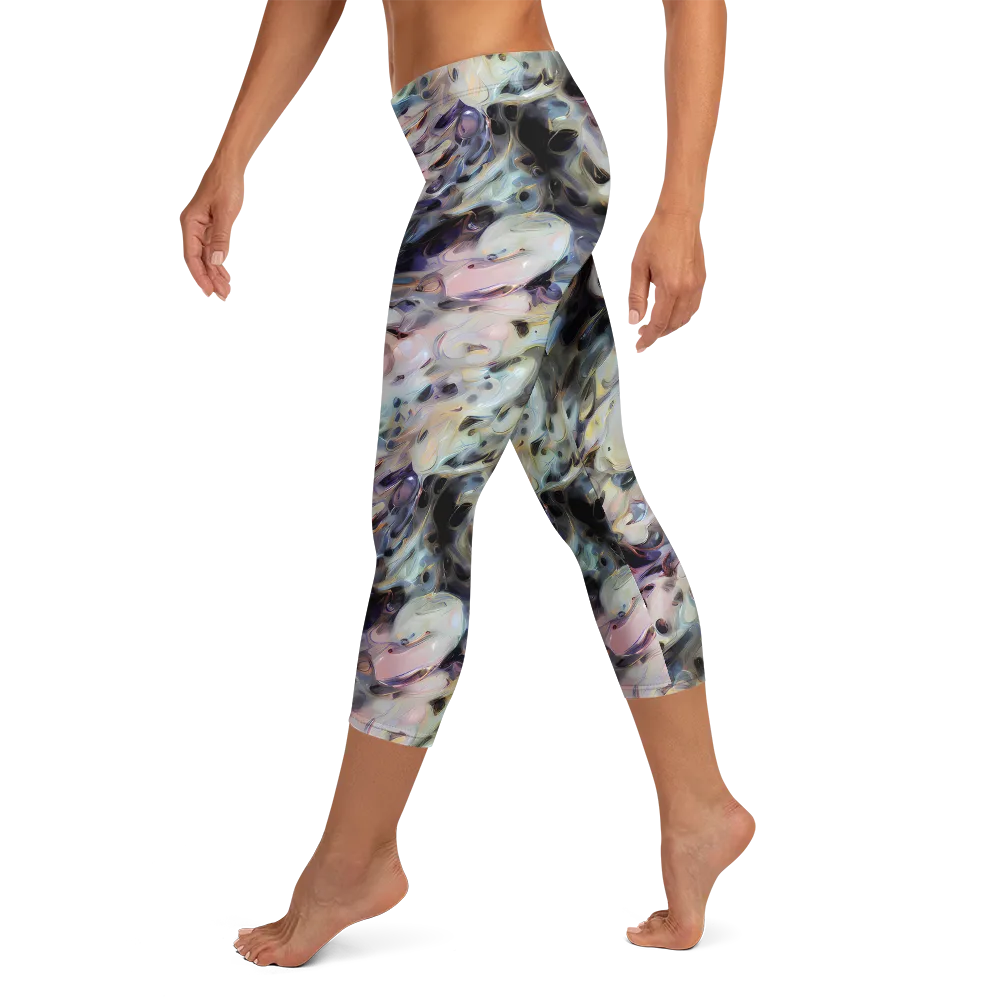 Opaline Drift on Capri Leggings — Left