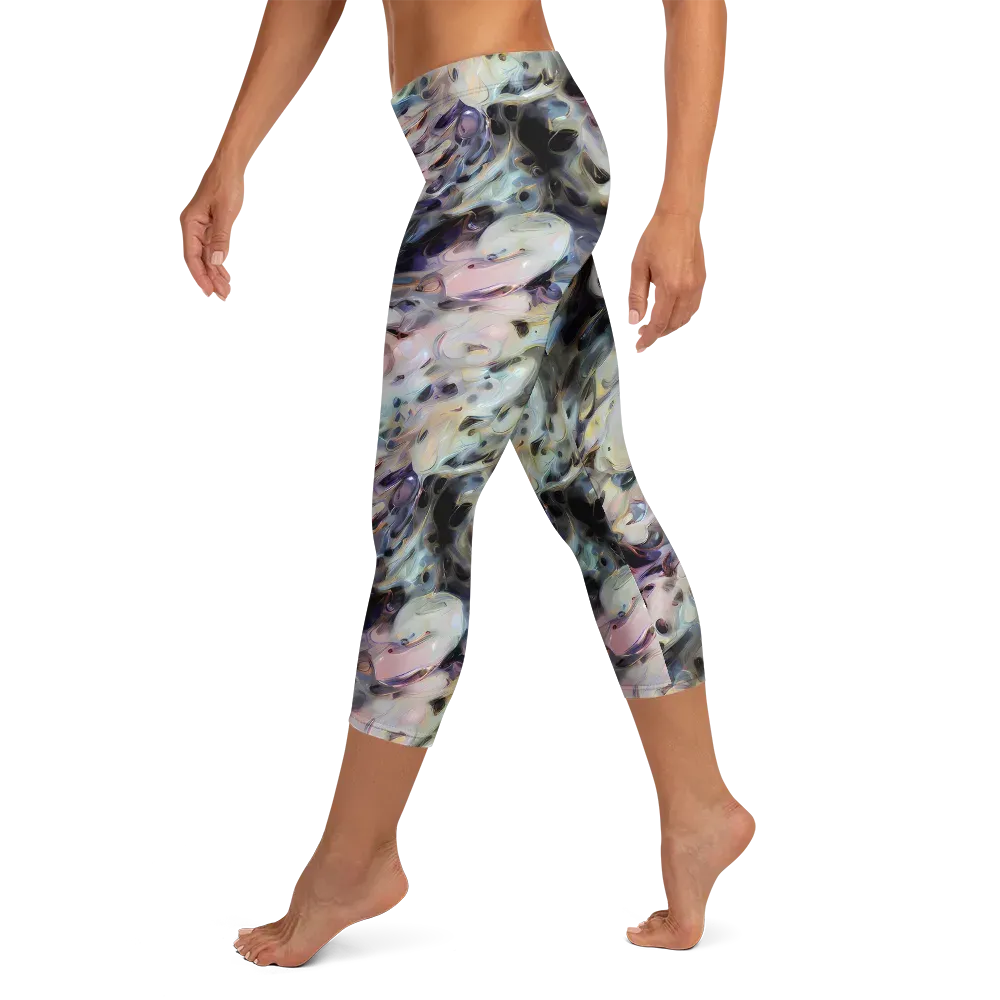 Opaline Drift on Capri Leggings — Left