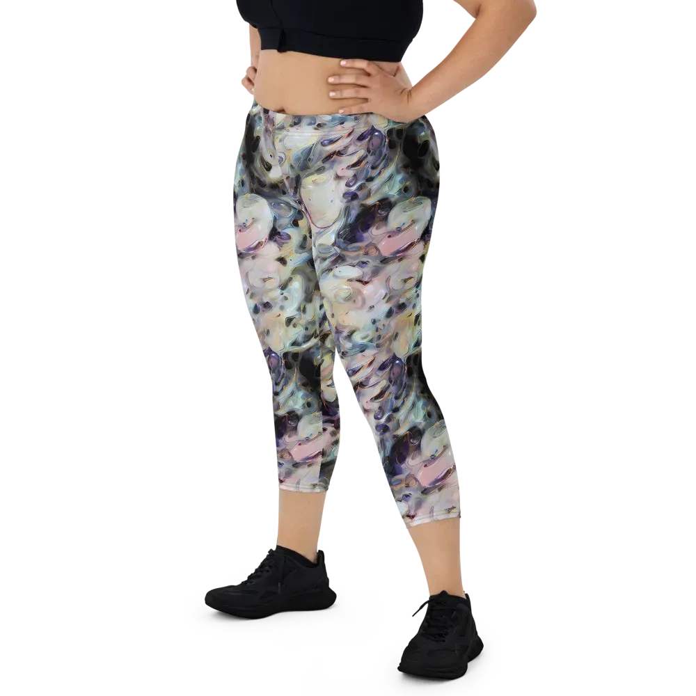 Opaline Drift on Capri Leggings — Front