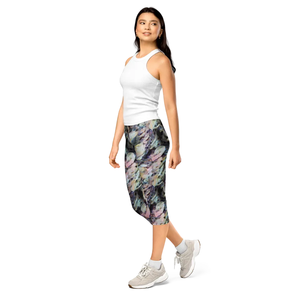 Opaline Drift on Capri Leggings — Left Front