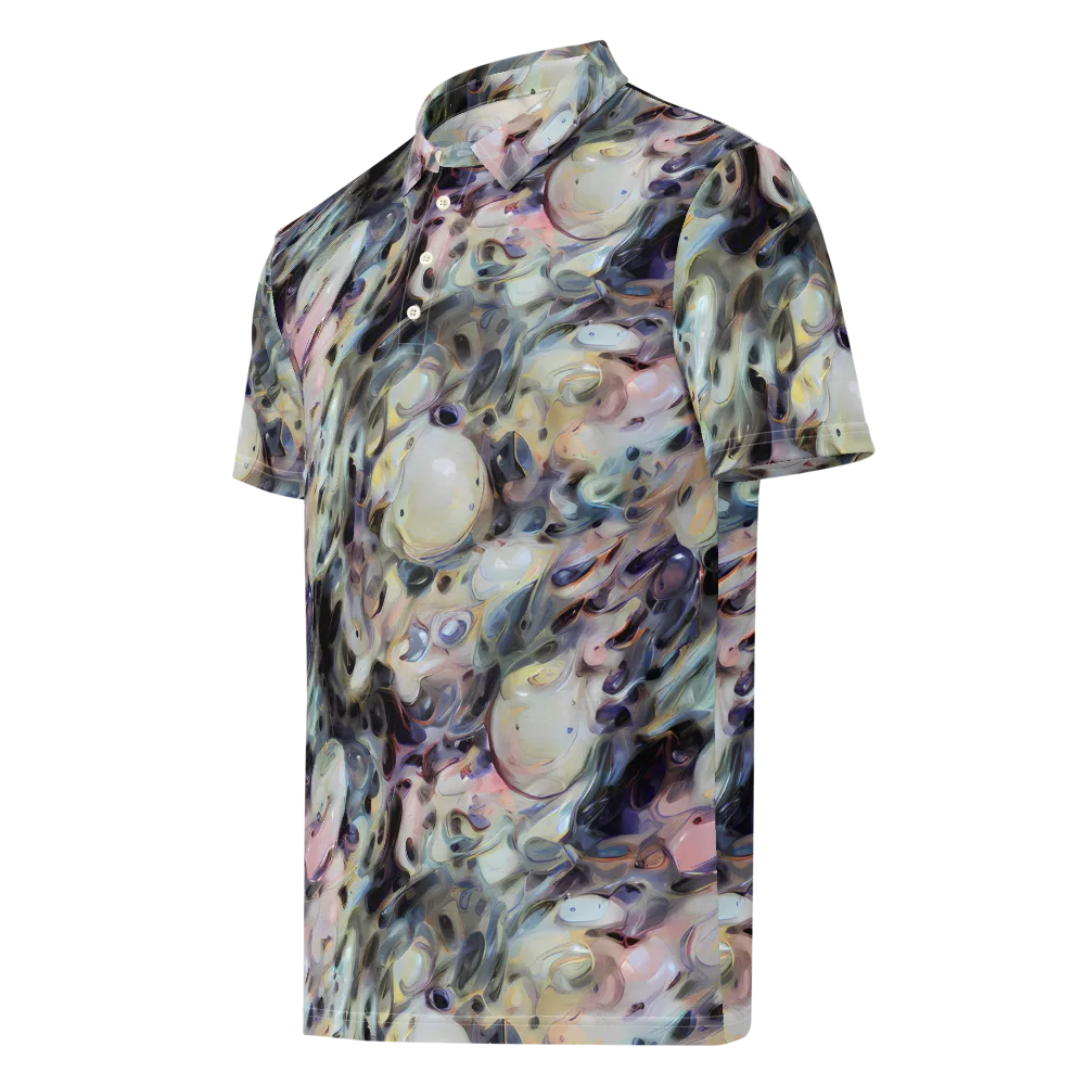 Opaline Drift on Men's Slim Fit Polo Shirt — Left Front