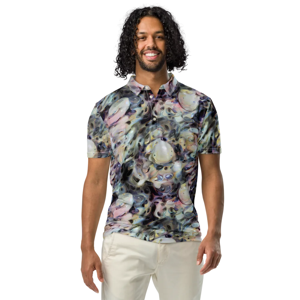 Opaline Drift on Men's Slim Fit Polo Shirt — Front