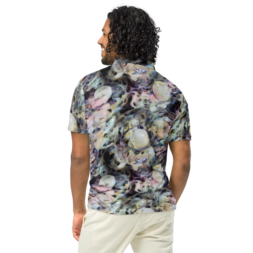 Opaline Drift on Men's Slim Fit Polo Shirt — Back