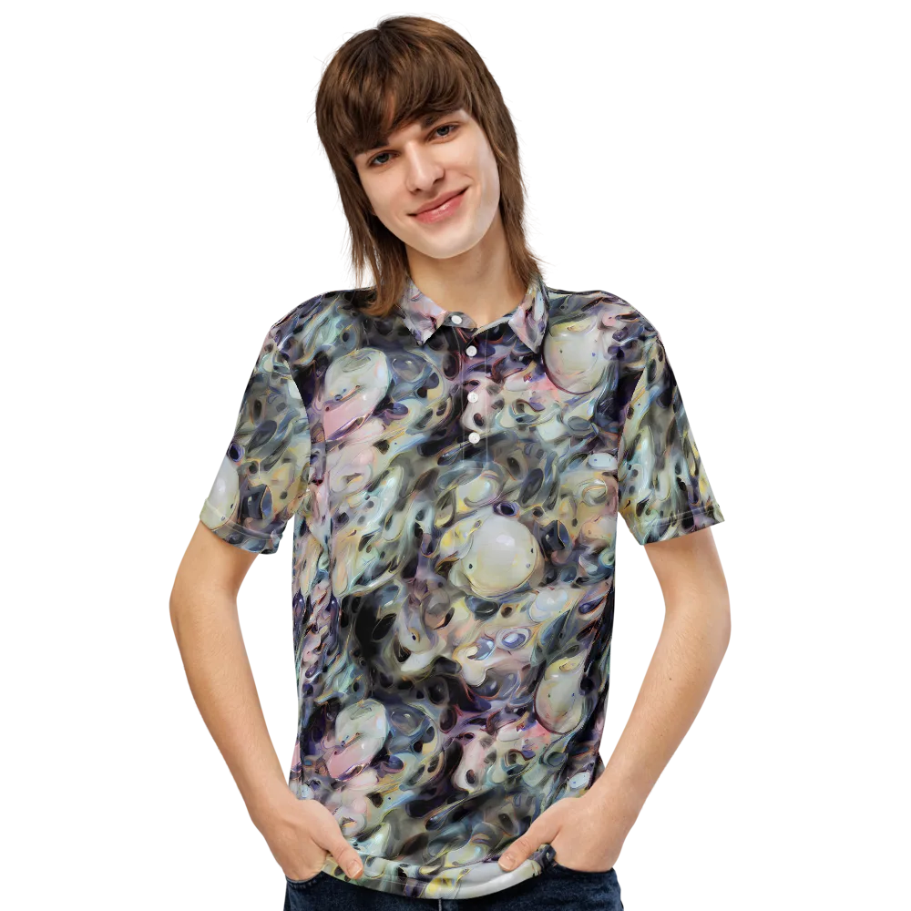 Opaline Drift on Men's Slim Fit Polo Shirt — Front