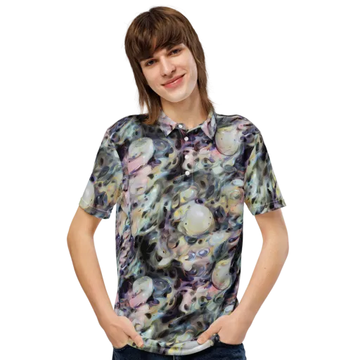 Opaline Drift on a Men's Slim Fit Polo Shirt