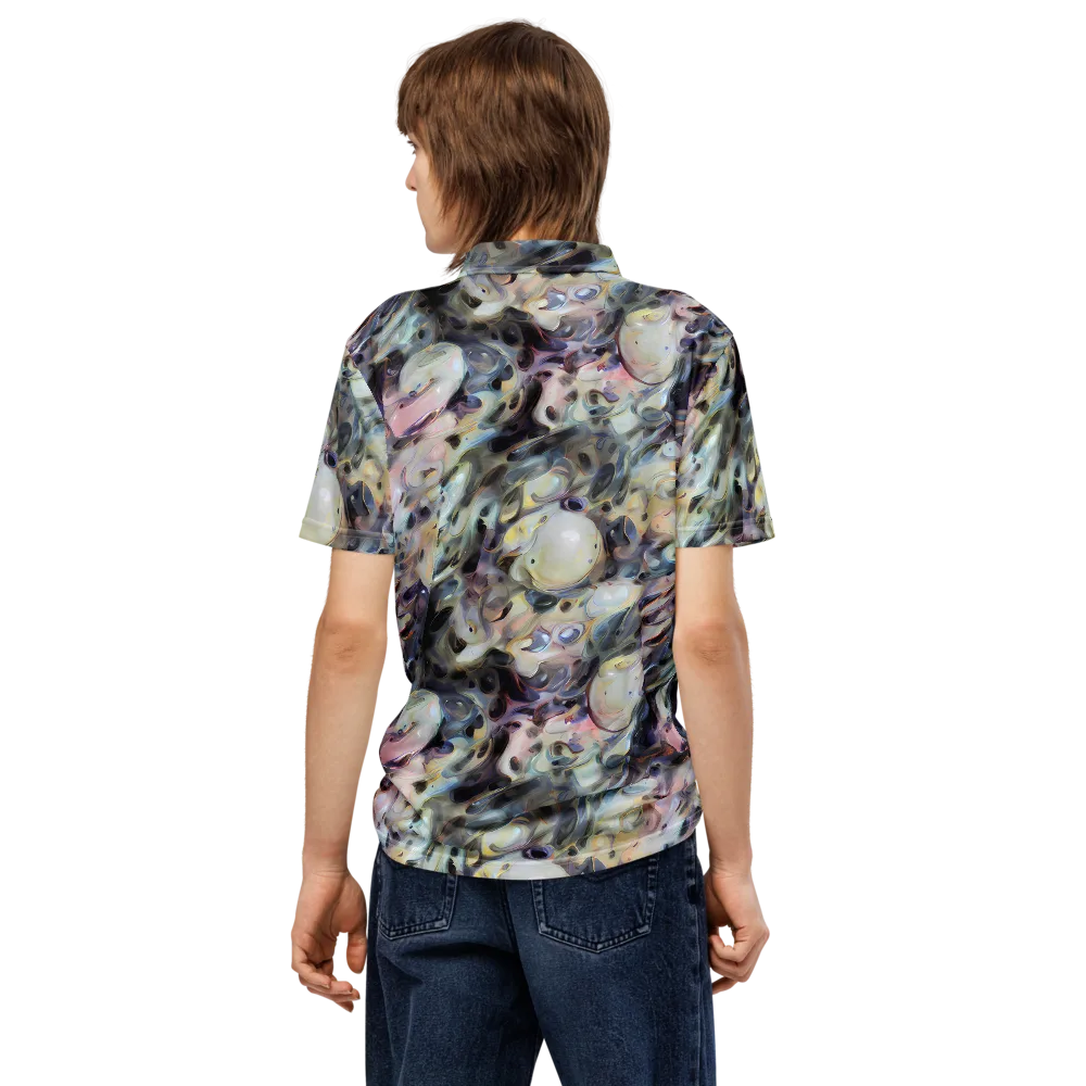 Opaline Drift on Men's Slim Fit Polo Shirt — Back
