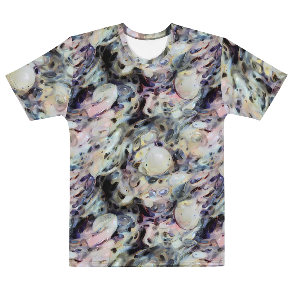 Opaline Drift on Men's Cotton Crew Neck T-Shirt — Front