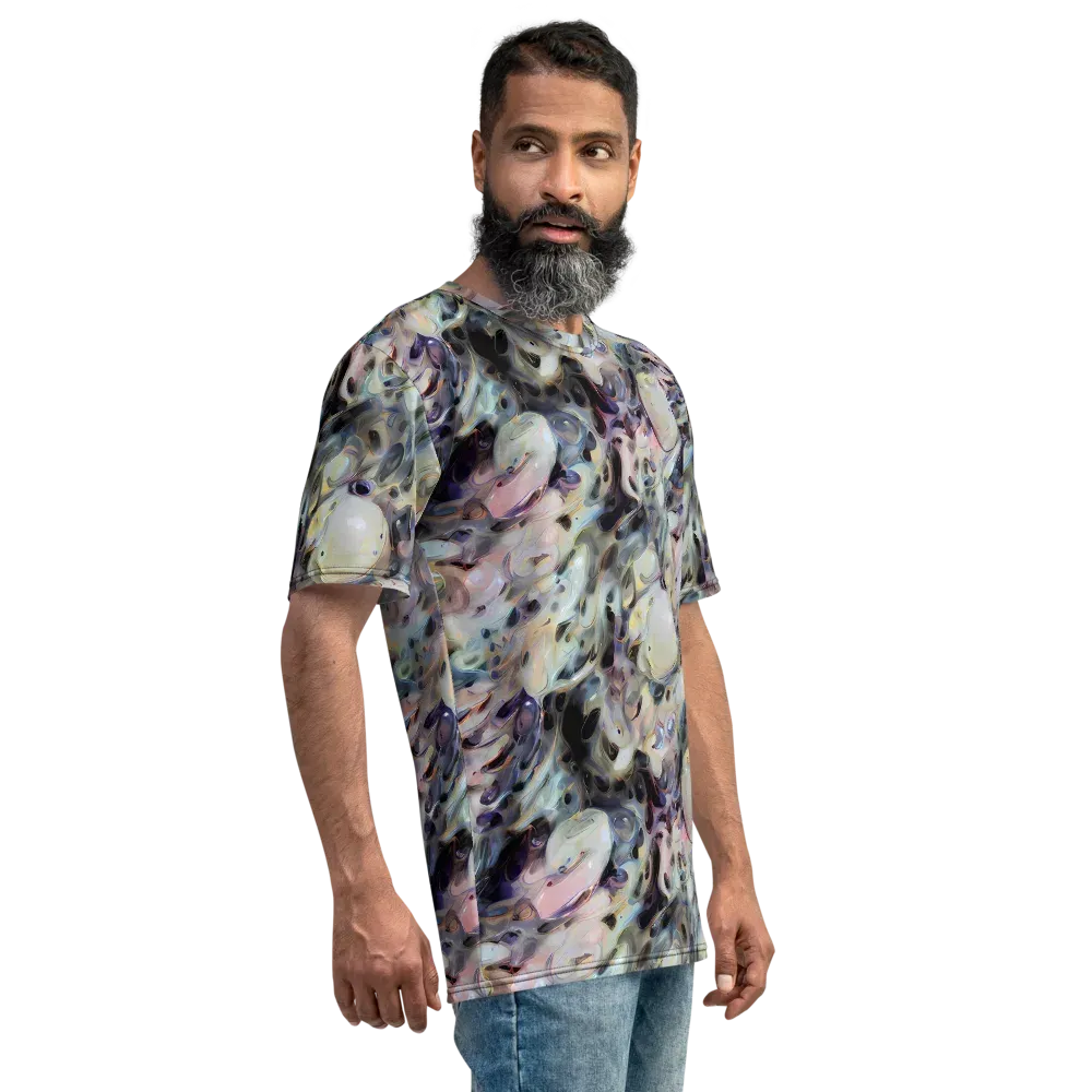 Opaline Drift on Men's Crew Neck T-Shirt — Right