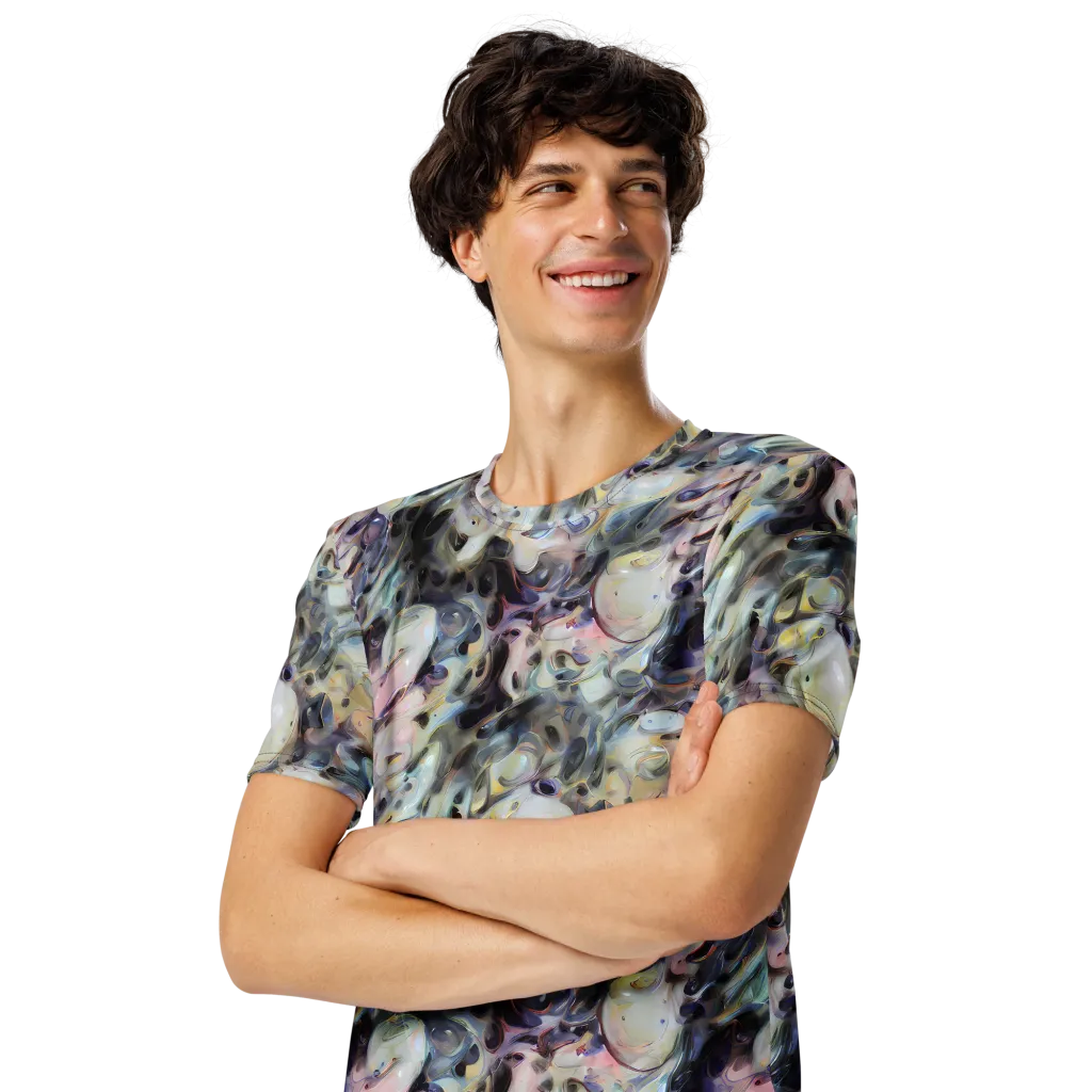 Opaline Drift on Men's Crew Neck T-Shirt — Left Front