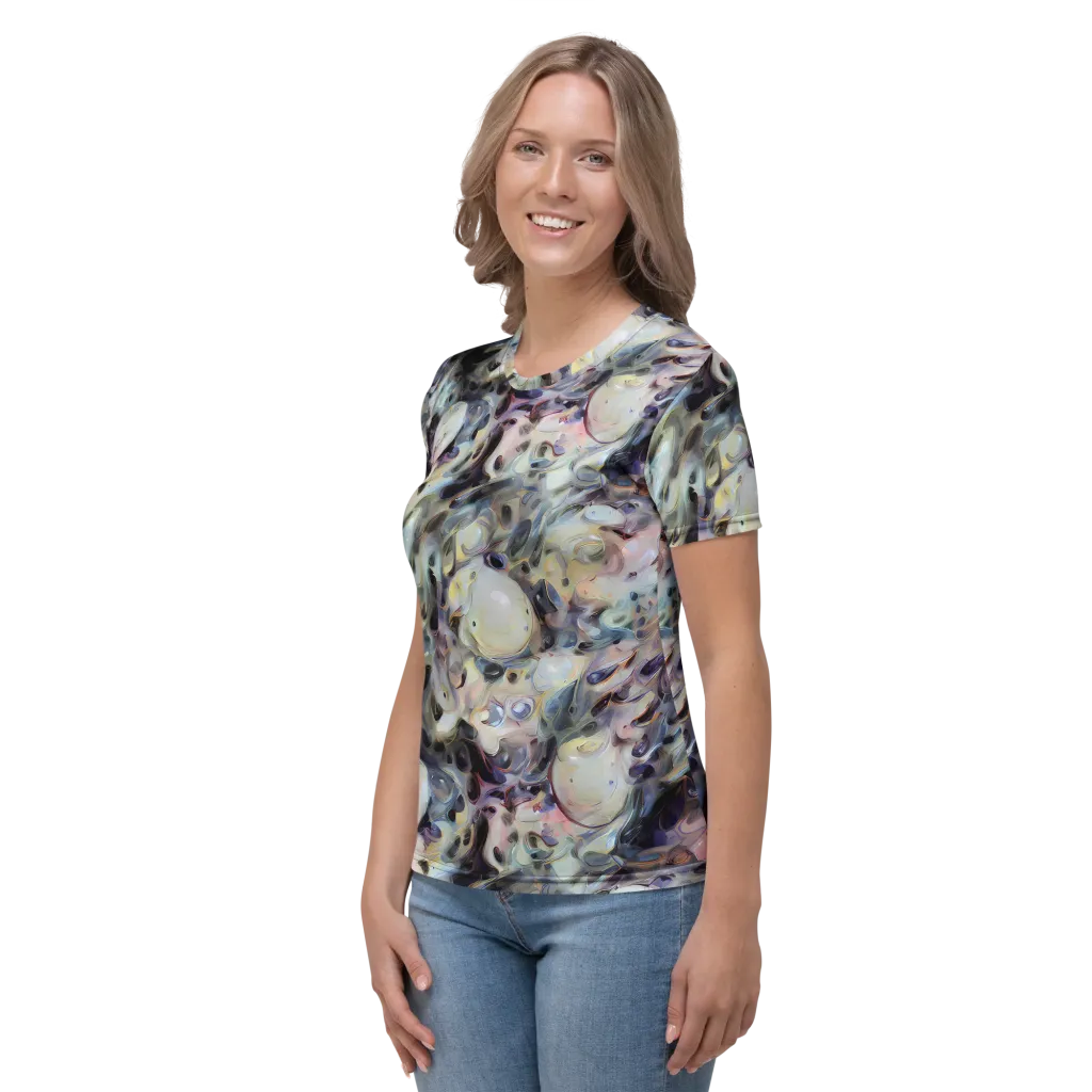 Opaline Drift on Women's Crew Neck T-Shirt — Left