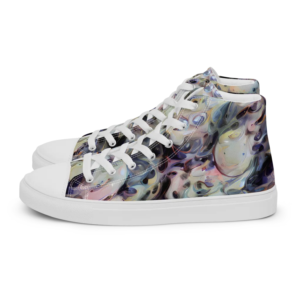 Opaline Drift on Women's High Top Canvas Shoes — Left